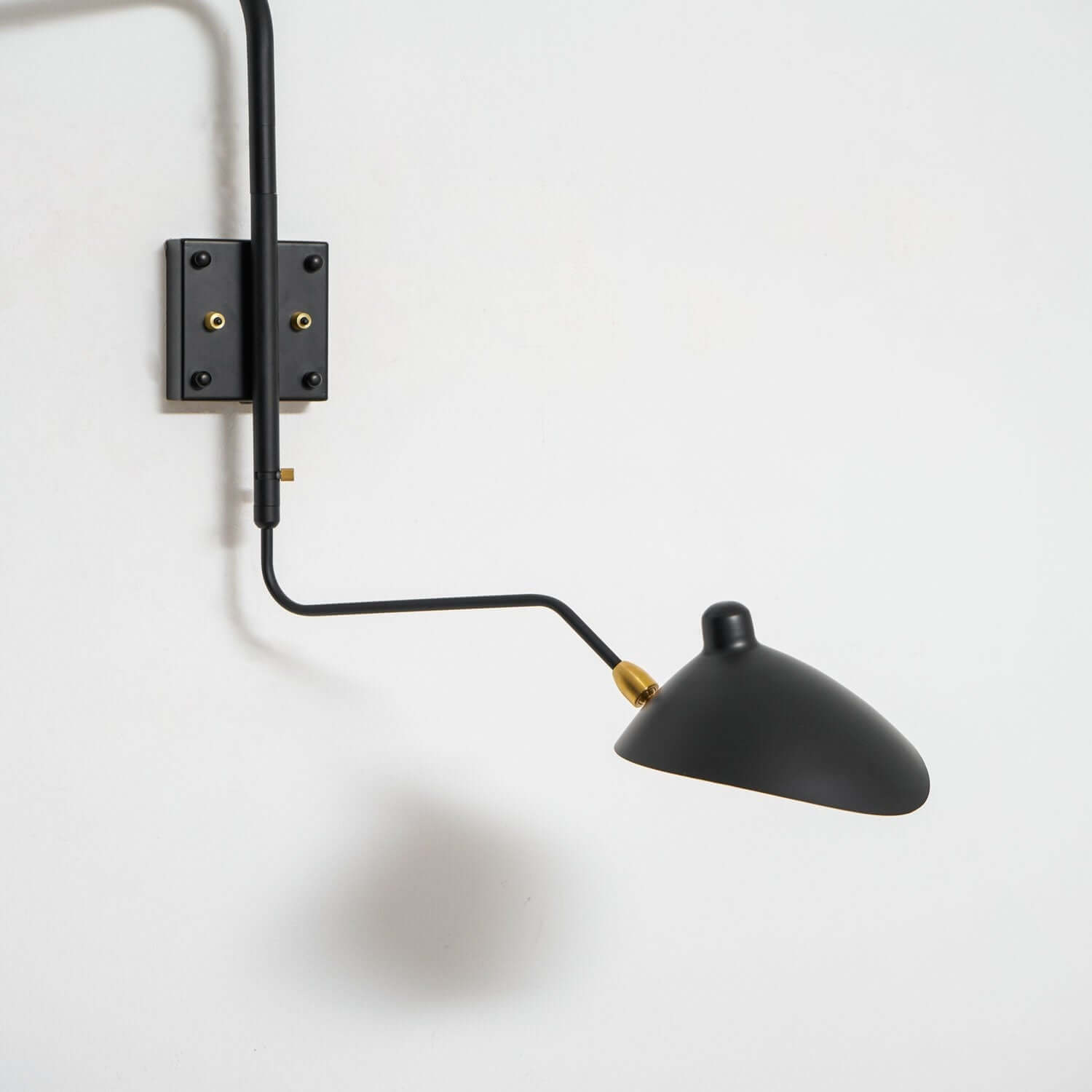 Serge Mouille Wall Sconce – Black Swing Arm Designer Wall Light