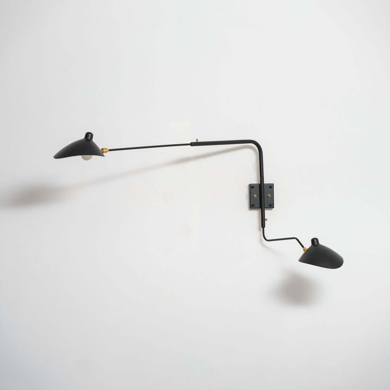 Serge Mouille Wall Sconce – Black Swing Arm Designer Wall Light