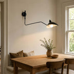 Serge Mouille Wall Sconce – Black Swing Arm Designer Wall Light