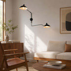 Serge Mouille Wall Sconce – Black Swing Arm Designer Wall Light