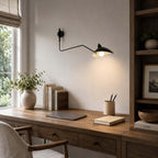Serge Mouille Wall Sconce – Black Swing Arm Designer Wall Light