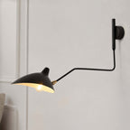 Serge Mouille Wall Sconce – Black Swing Arm Designer Wall Light