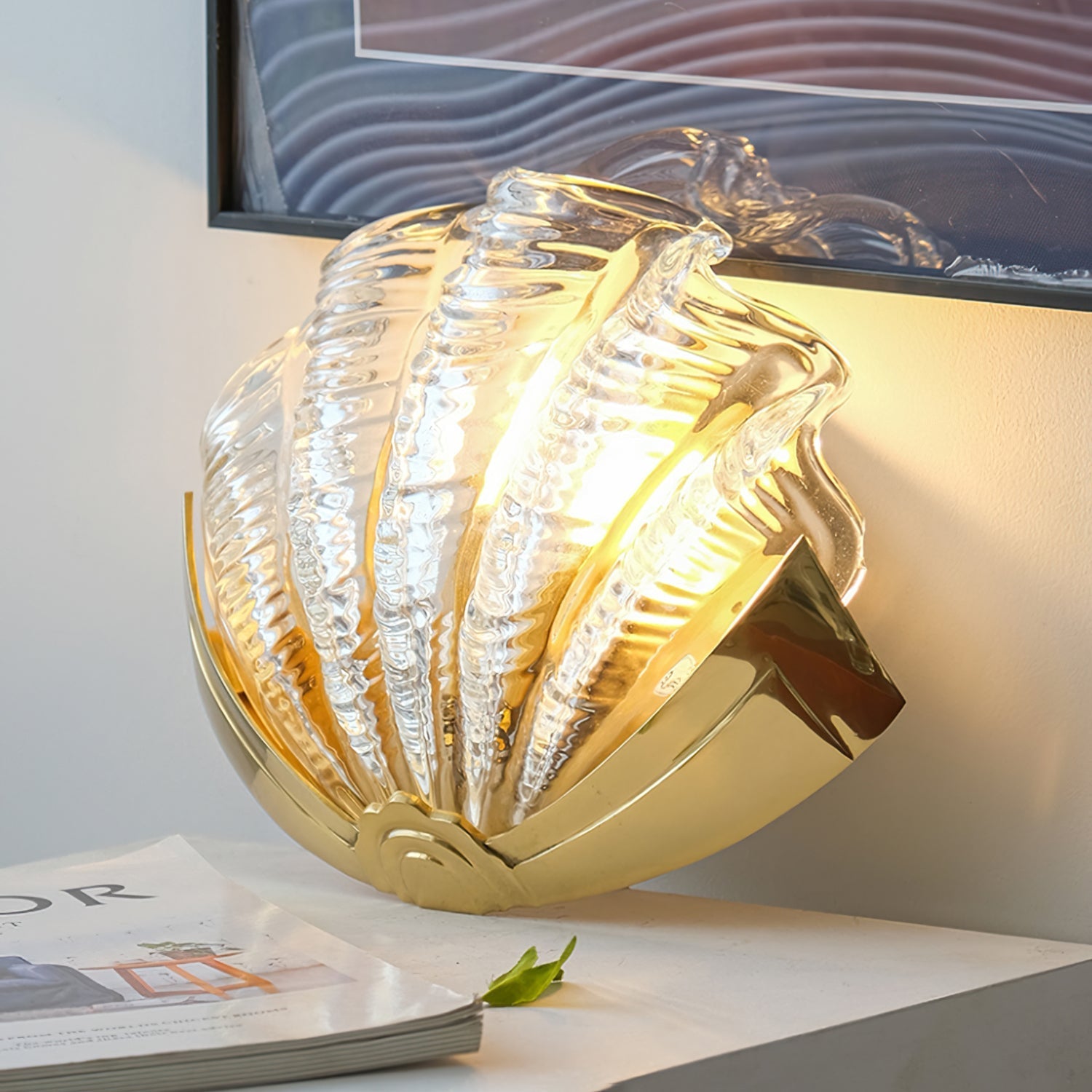 Shell Brass Wall Lamp
