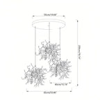 Argent/Gold Cloud Multi Pendant Chandelier