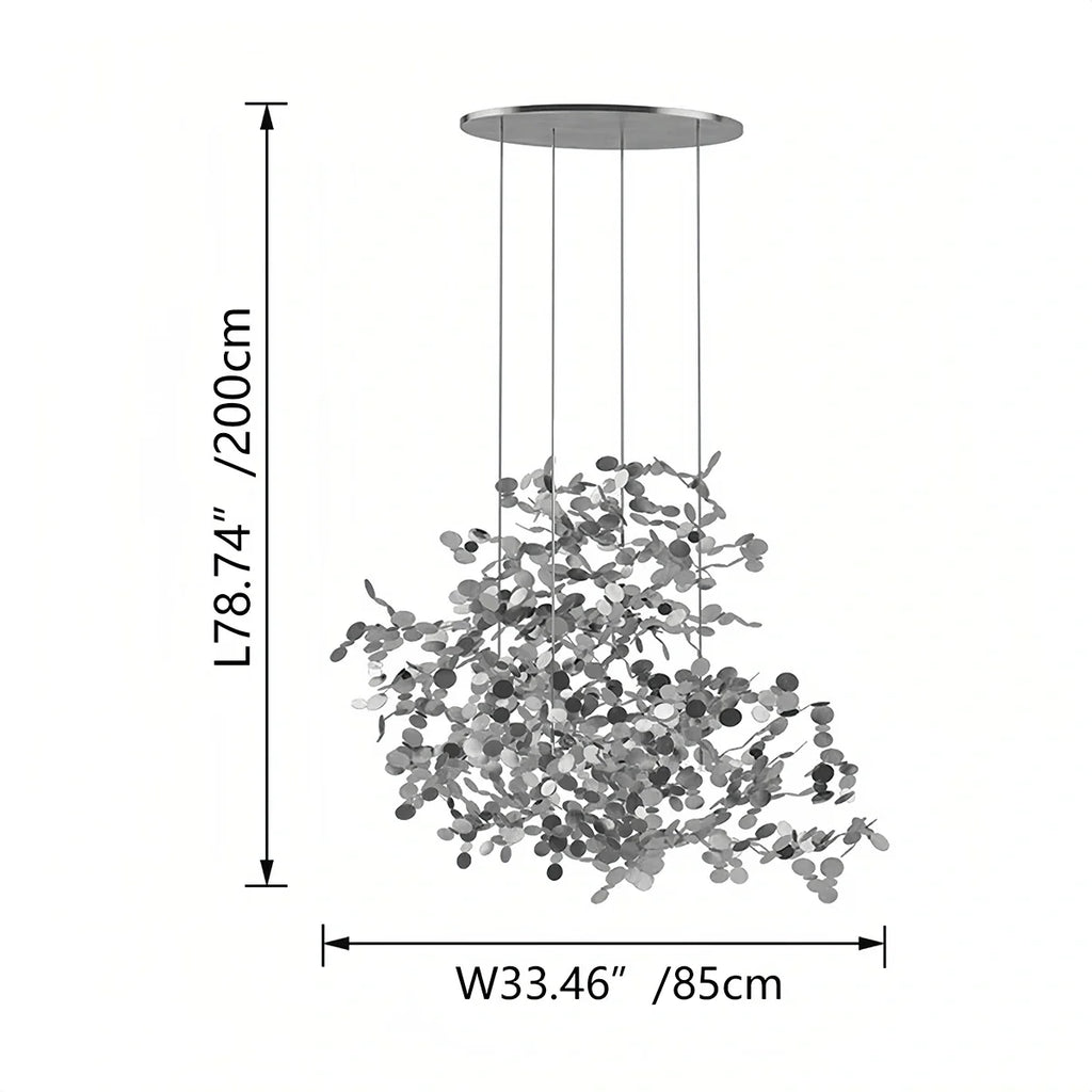 Argent/Gold Cloud Multi Pendant Chandelier