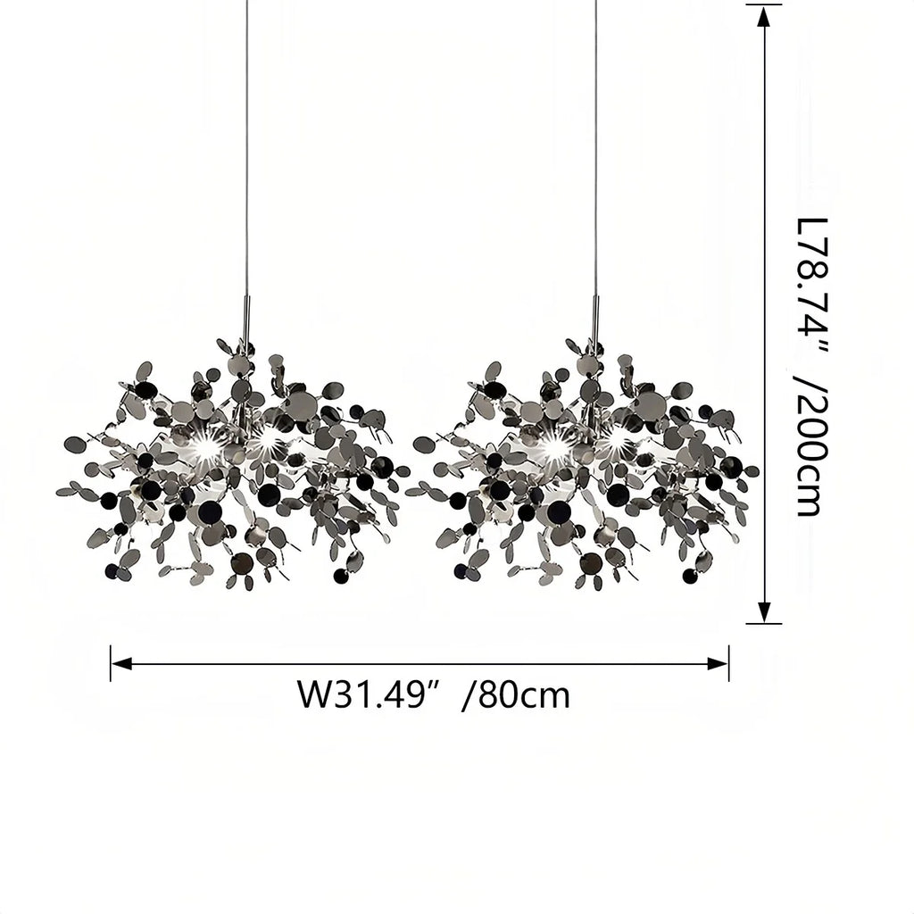 Argent/Gold Cloud Multi Pendant Chandelier