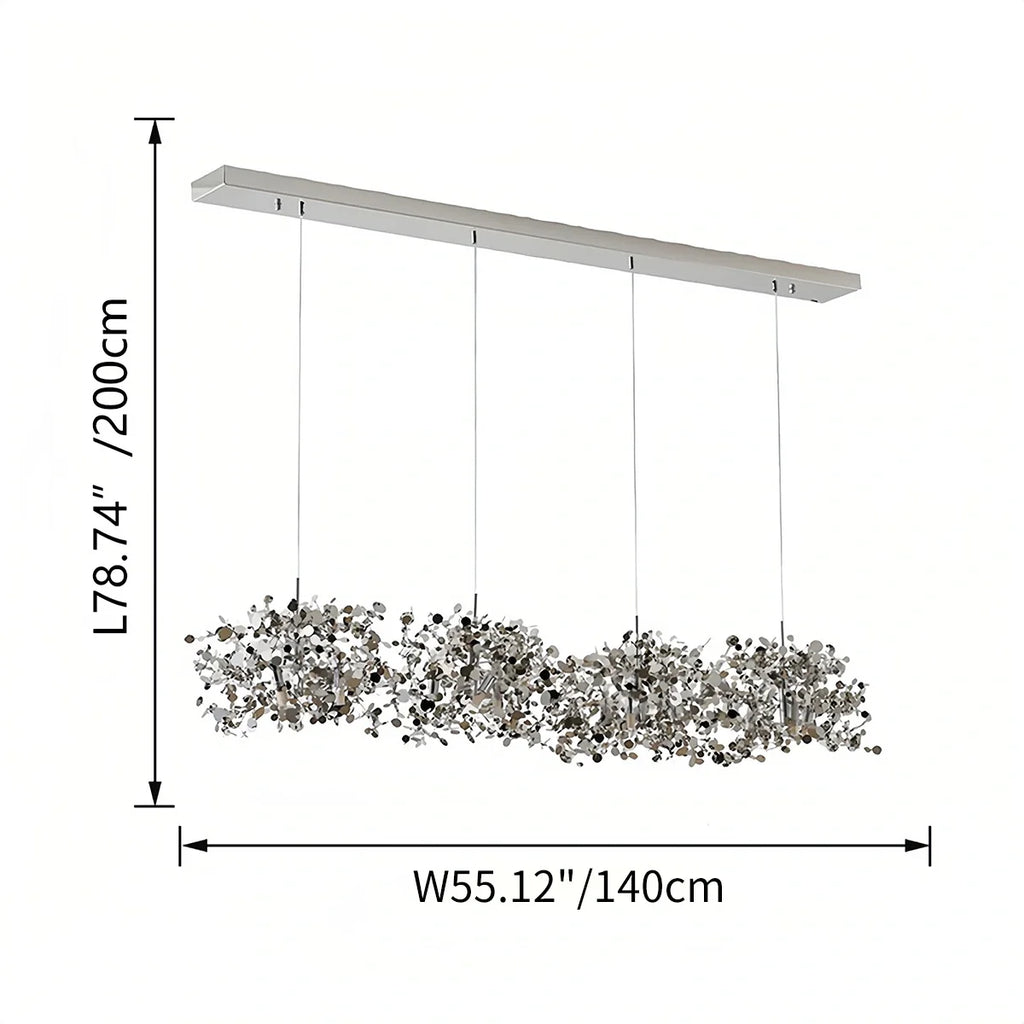 Argent/Gold Cloud Multi Pendant Chandelier