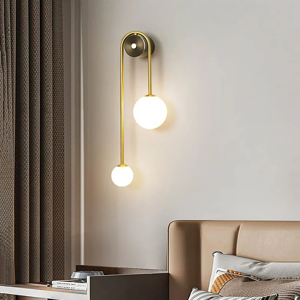 Spherical Light Luxury Wall Lamp