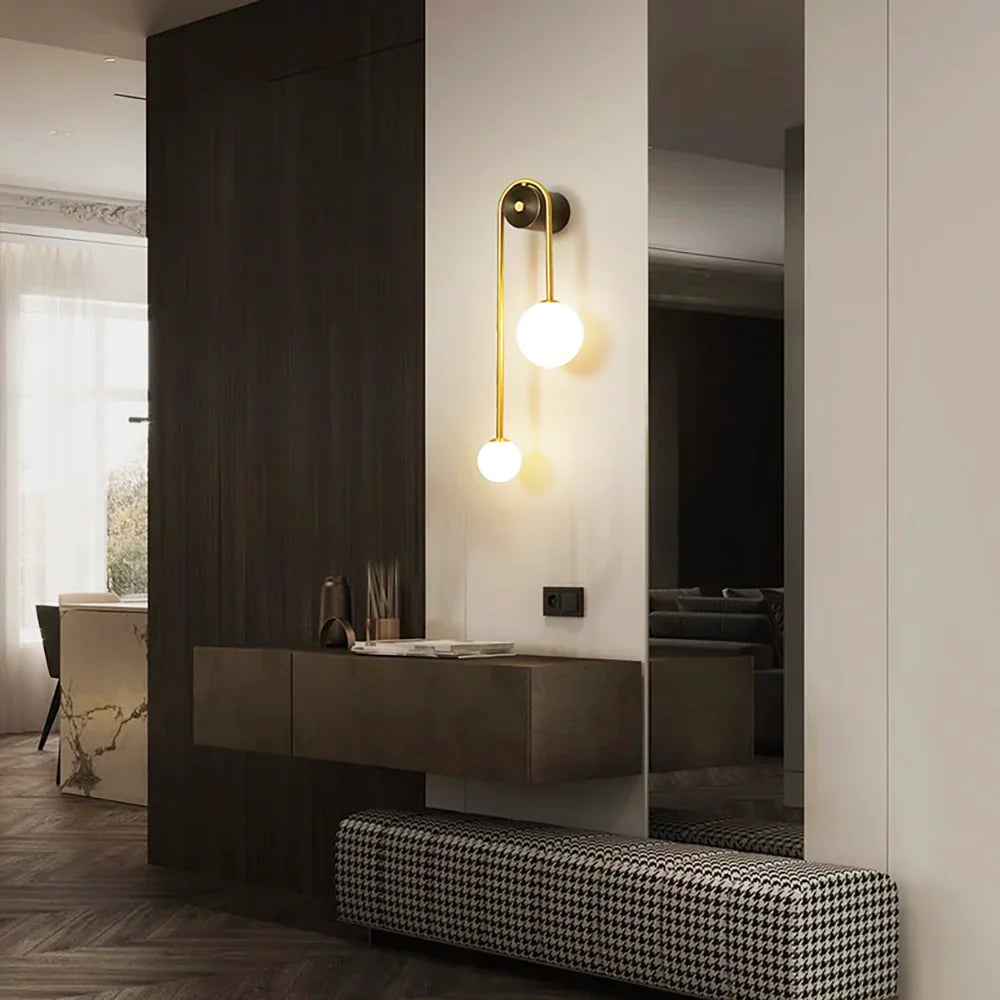 Spherical Light Luxury Wall Lamp