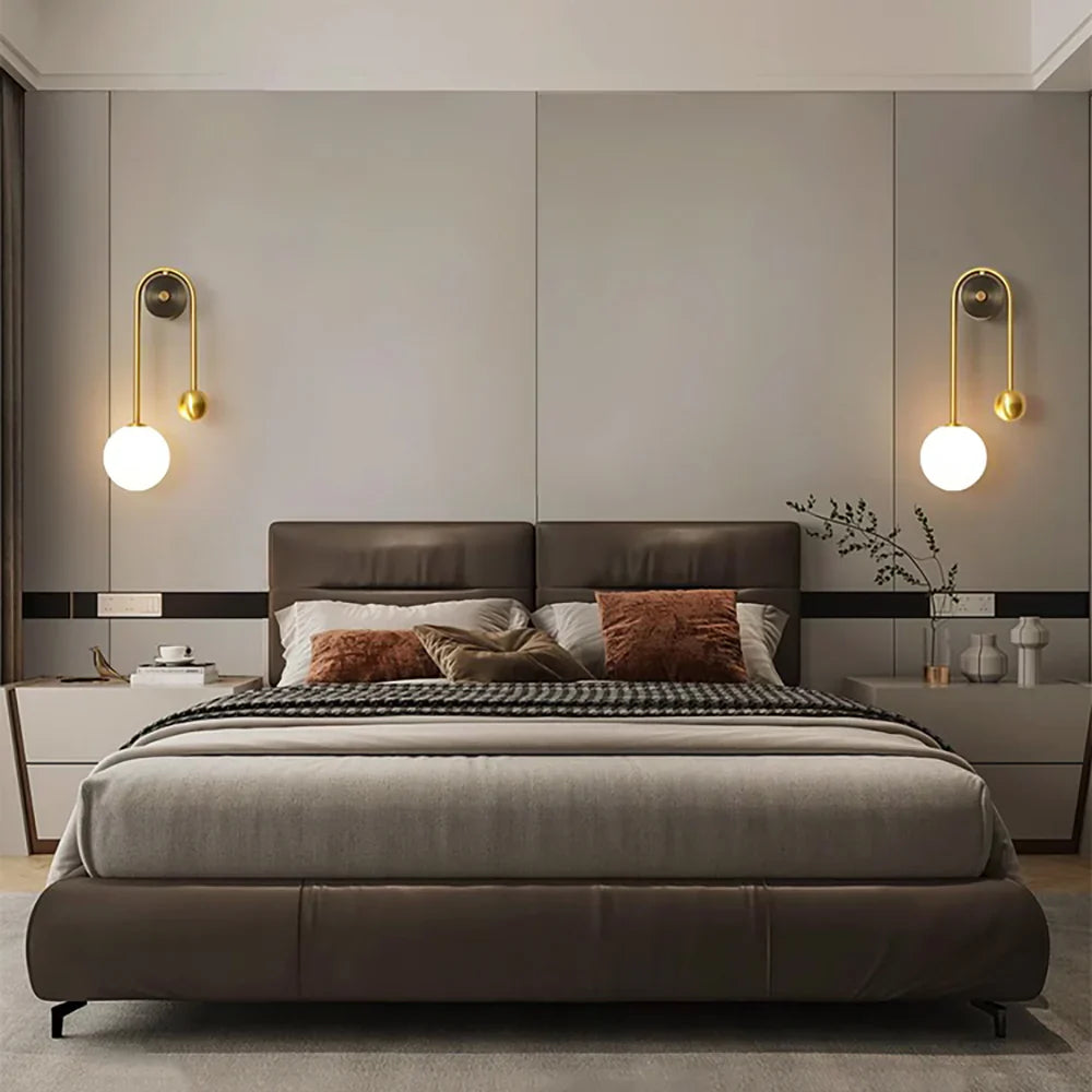 Spherical Light Luxury Wall Lamp