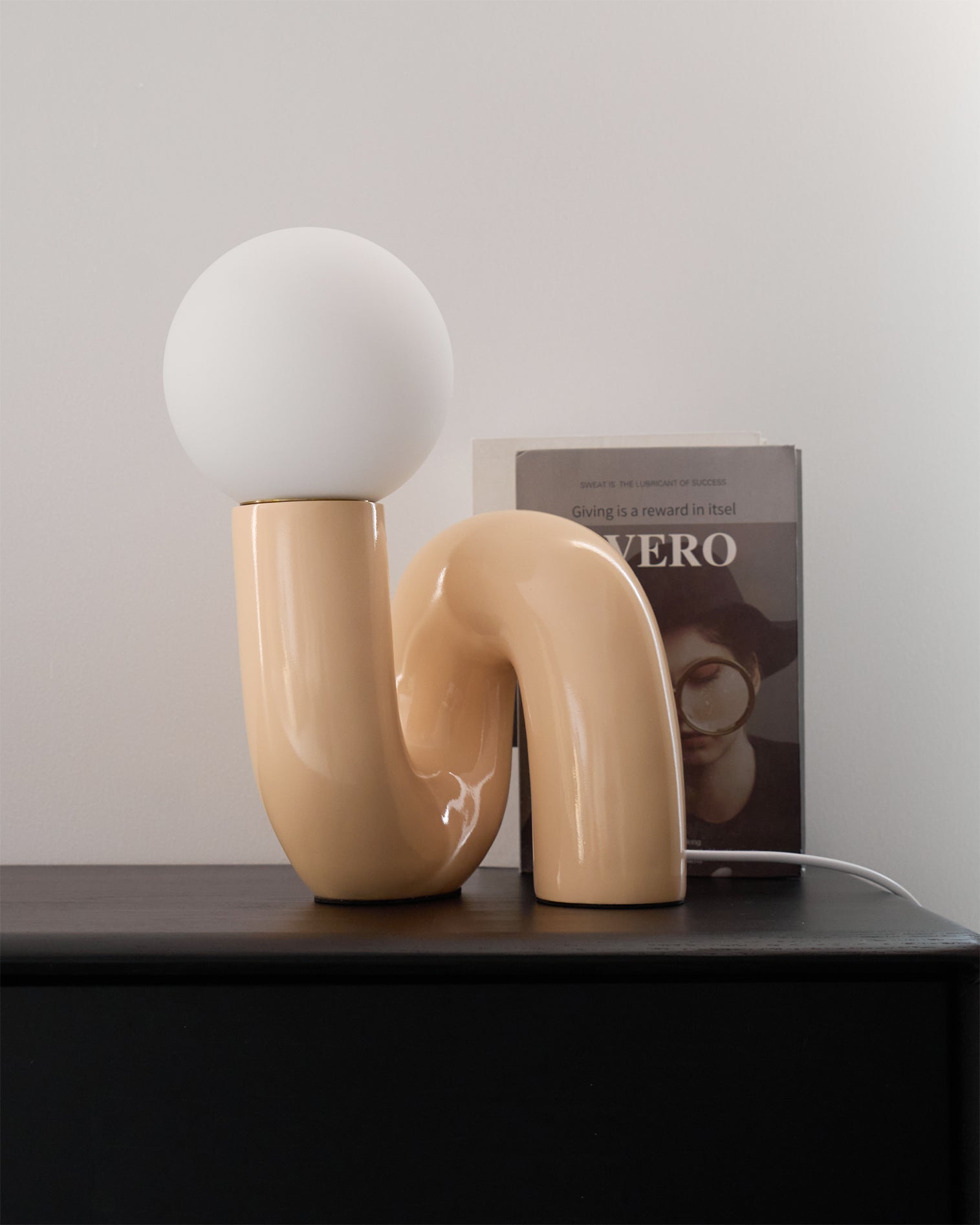 Spiral Glass Table Lamp