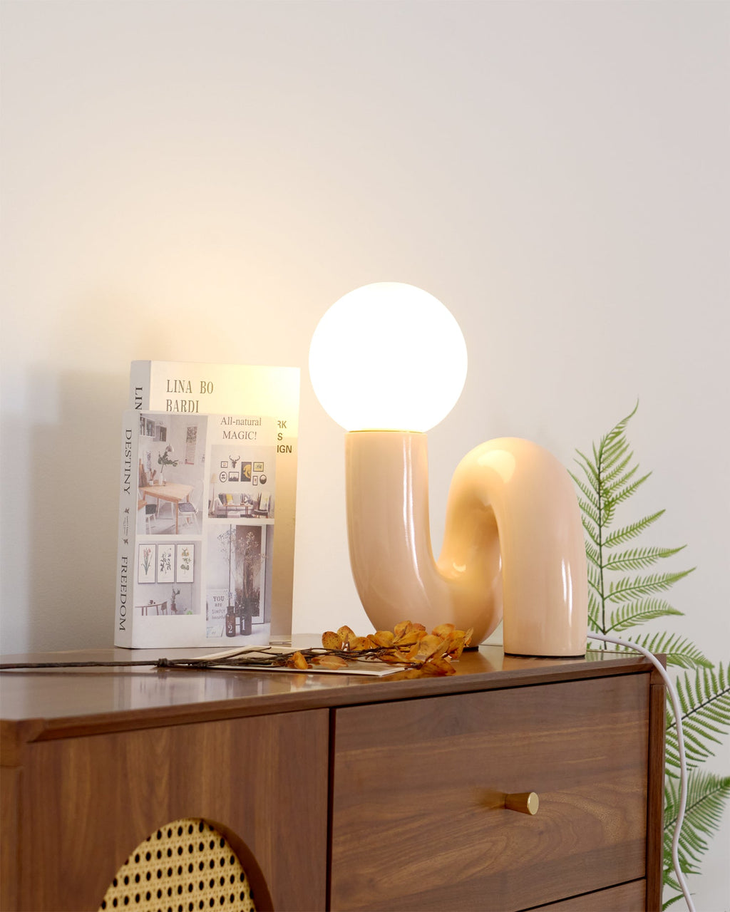 Spiral Glass Table Lamp