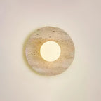 Stone Lunar Eclipse Travertine Wall Light