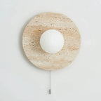 Stone Lunar Eclipse Travertine Wall Light
