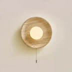 Stone Lunar Eclipse Travertine Wall Light