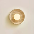 Stone Lunar Eclipse Travertine Wall Light