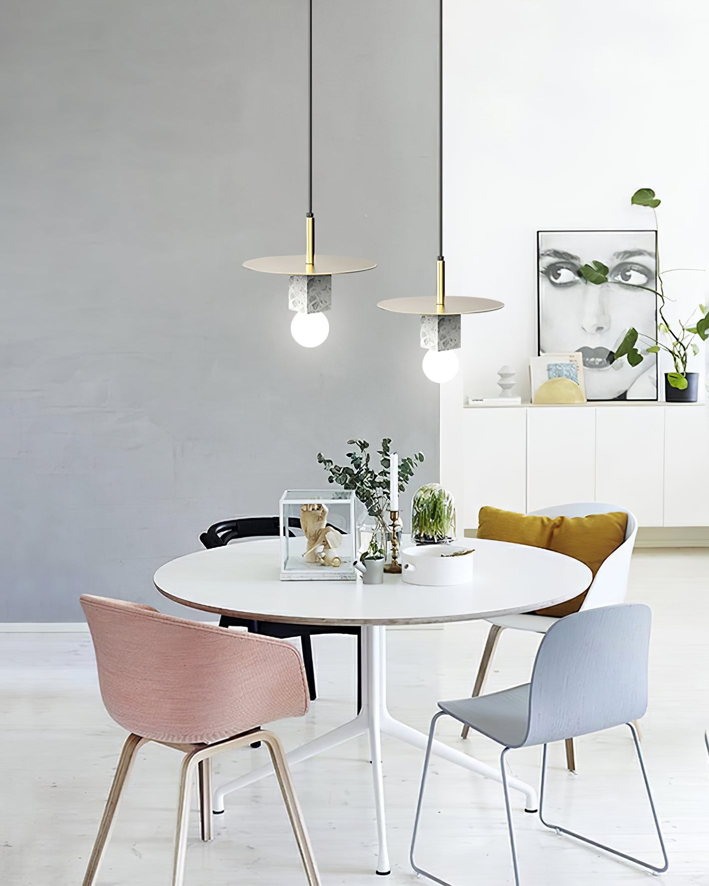 Stone Square Pendant Lamp