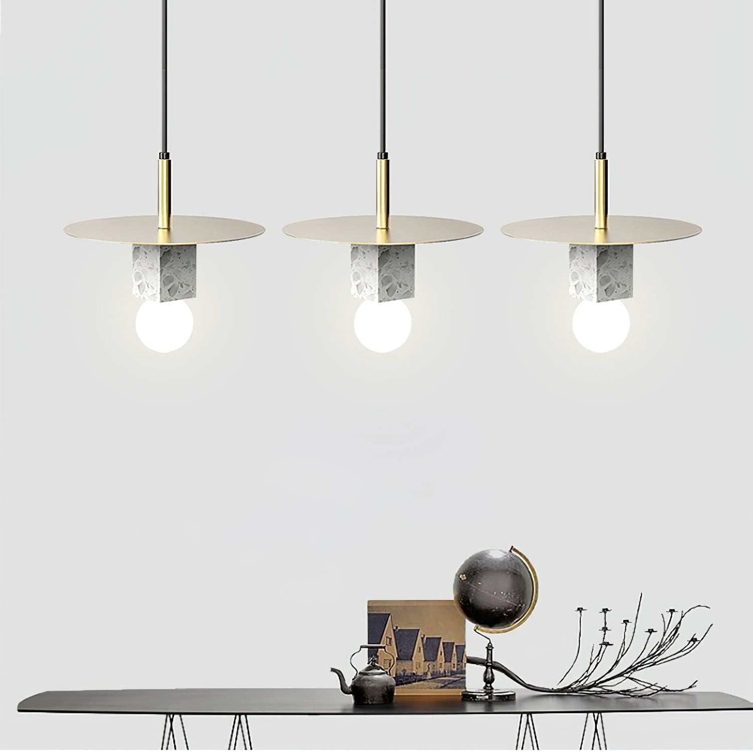 Stone Square Pendant Lamp