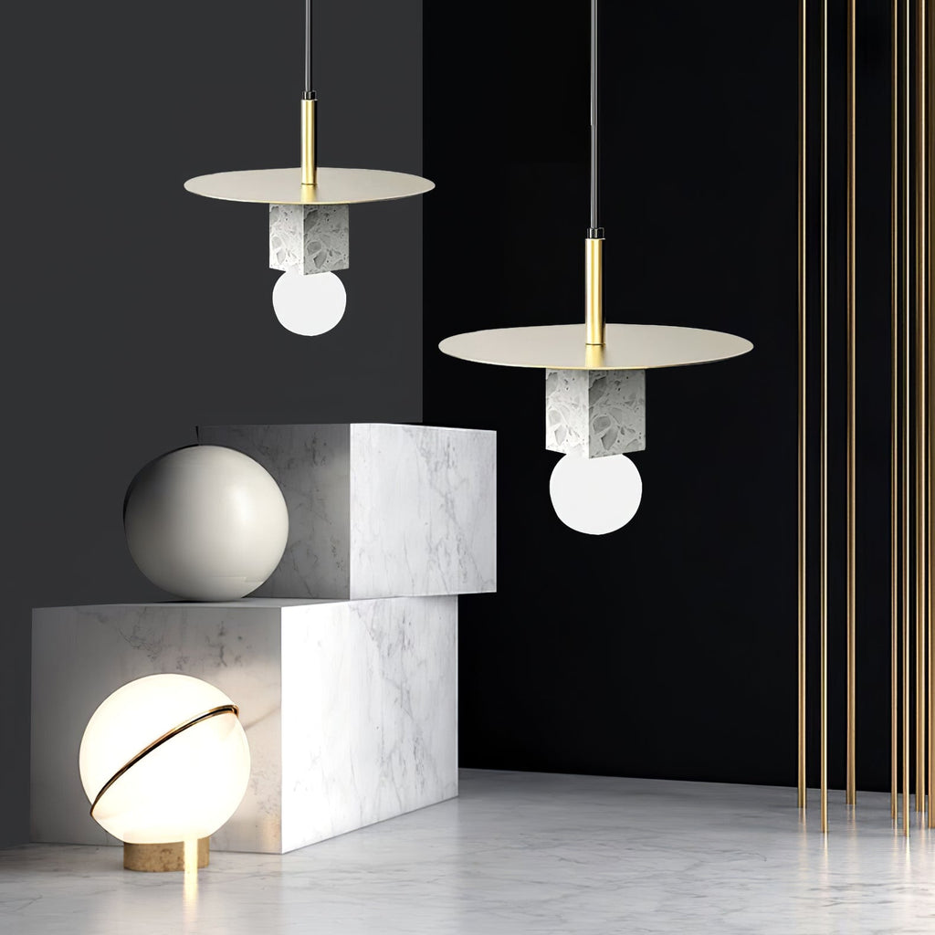 Stone Square Pendant Lamp