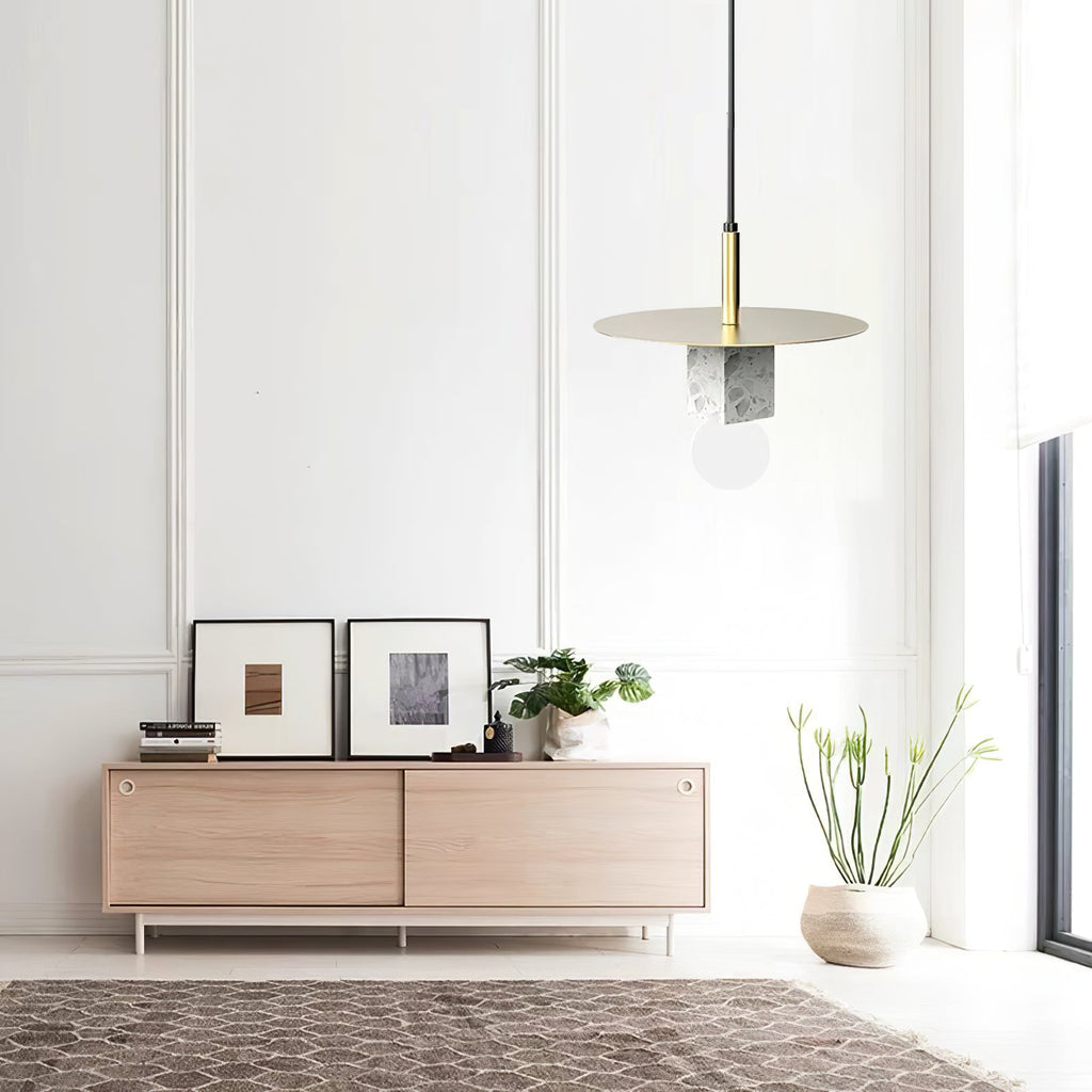 Stone Square Pendant Lamp