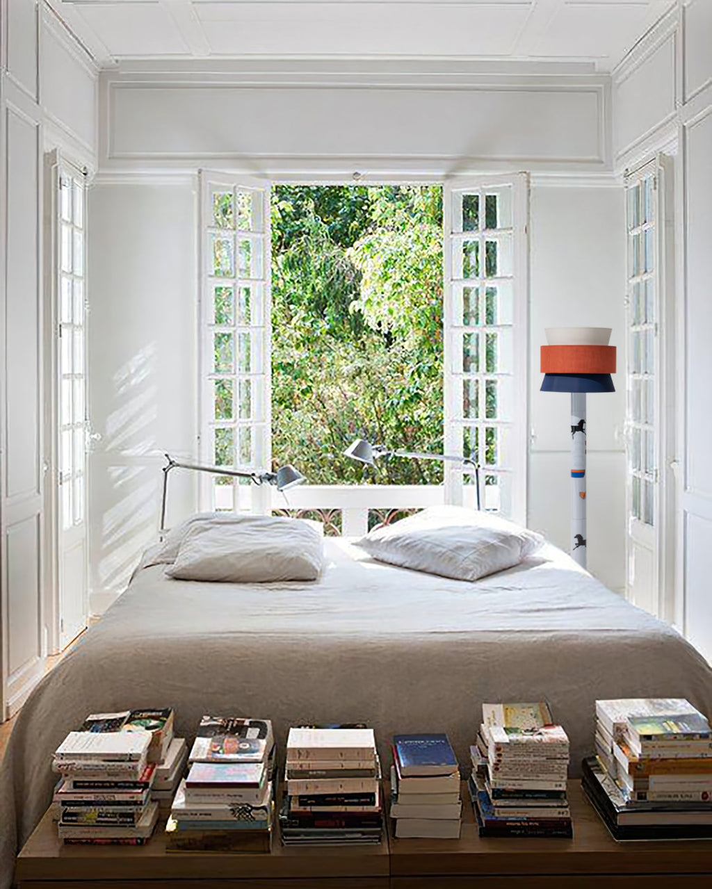 Striped Pony Floor Lamp