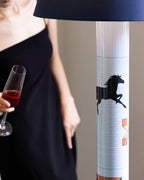 Striped Pony Floor Lamp