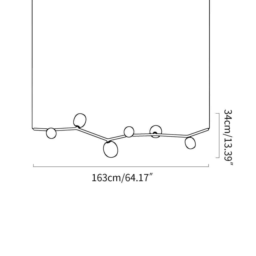 Nordic Creative Tree Branch Glass Chandelier