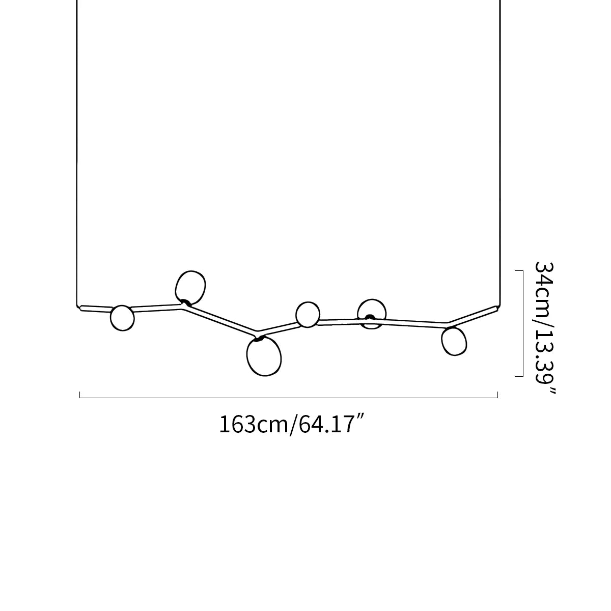 Nordic Creative Tree Branch Glass Chandelier