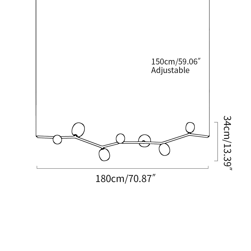 Nordic Creative Tree Branch Glass Chandelier