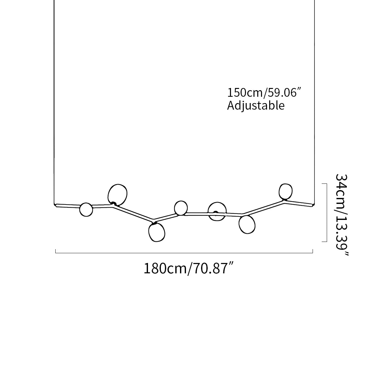 Nordic Creative Tree Branch Glass Chandelier