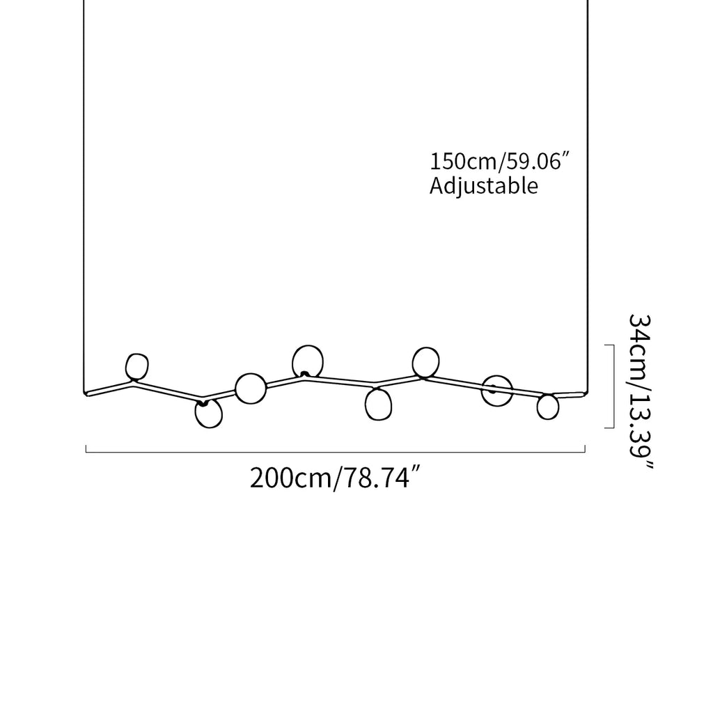 Nordic Creative Tree Branch Glass Chandelier