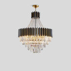 Modern Black Gold Luxury Crystal Chandelier