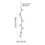 Nordic Creative Tree Branch Glass Chandelier