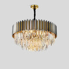 Modern Black Gold Luxury Crystal Chandelier