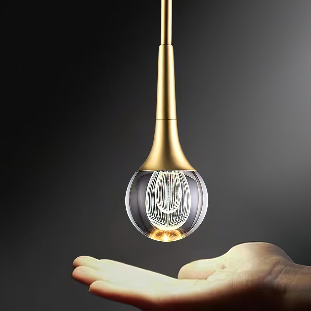 Teardrop Crystal Pendant Light