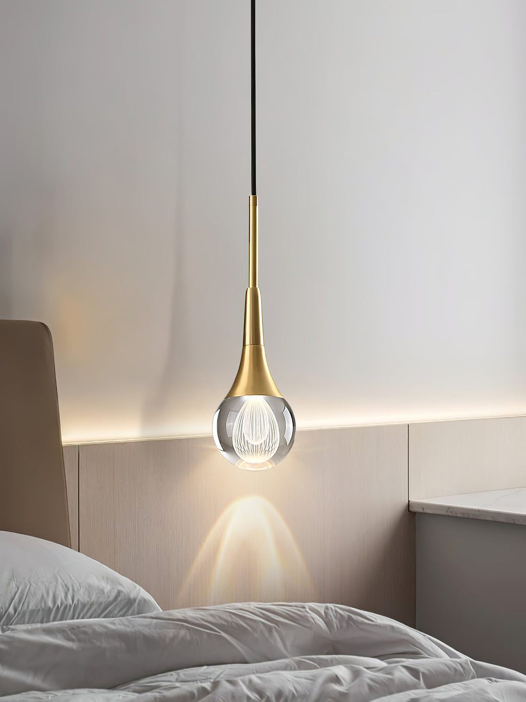 Teardrop Crystal Pendant Light