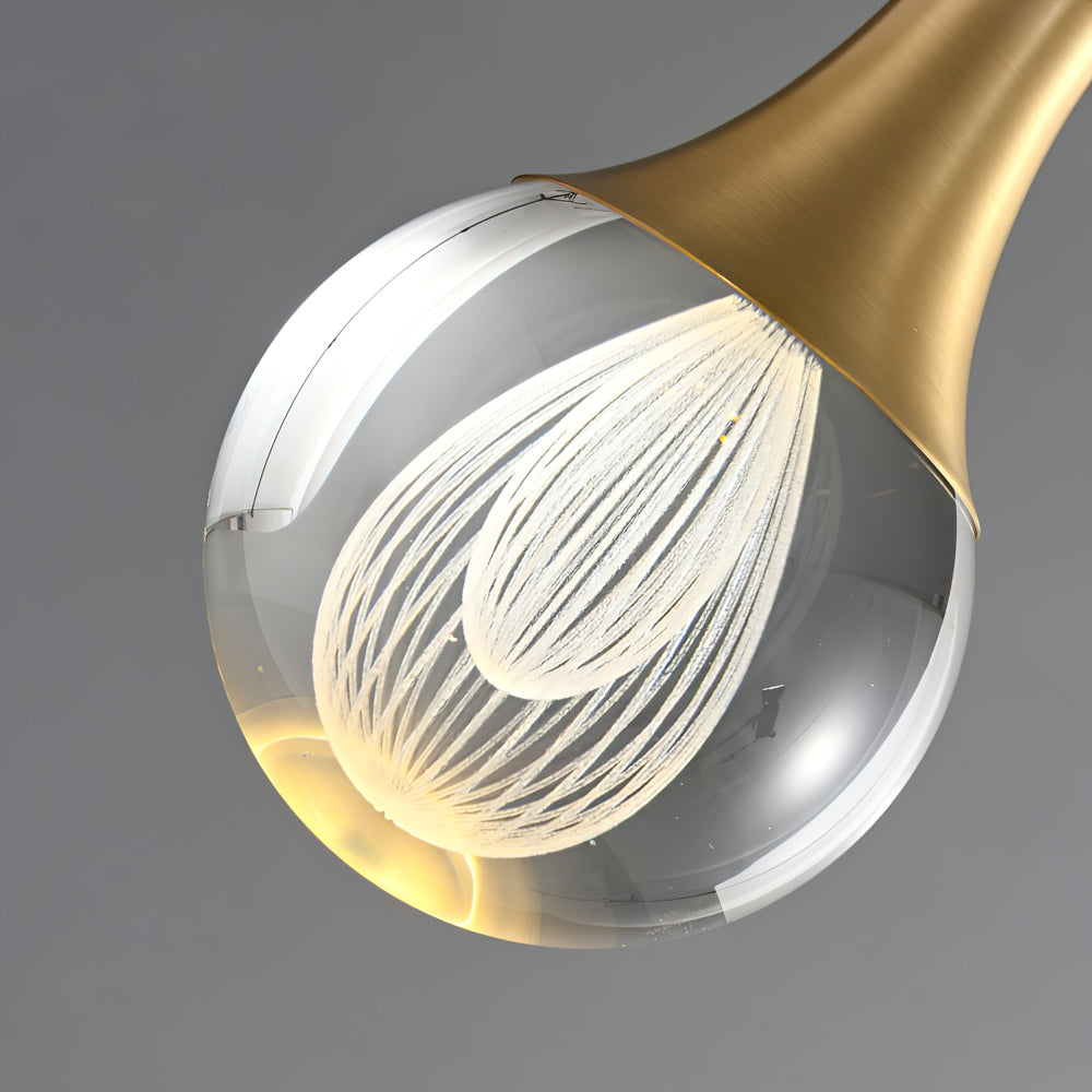 Teardrop Crystal Pendant Light