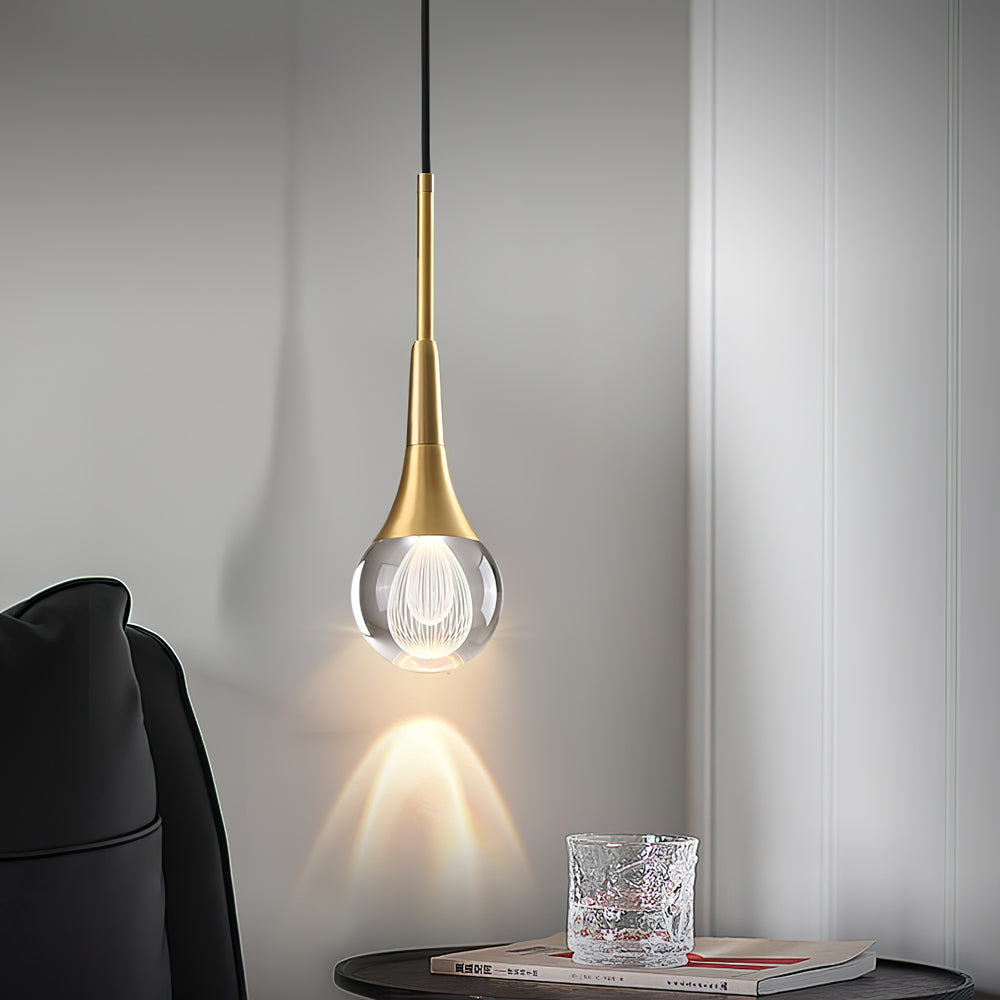 Teardrop Crystal Pendant Light