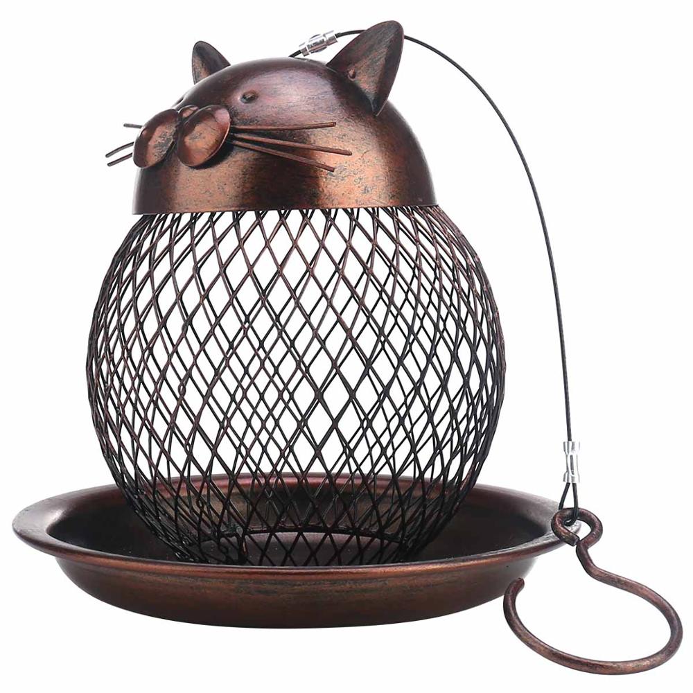 Vintage Cat Shaped Bird Feeder