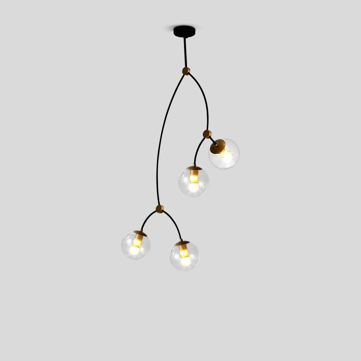 Minimalist Sputnik Globe Glass Chandelier