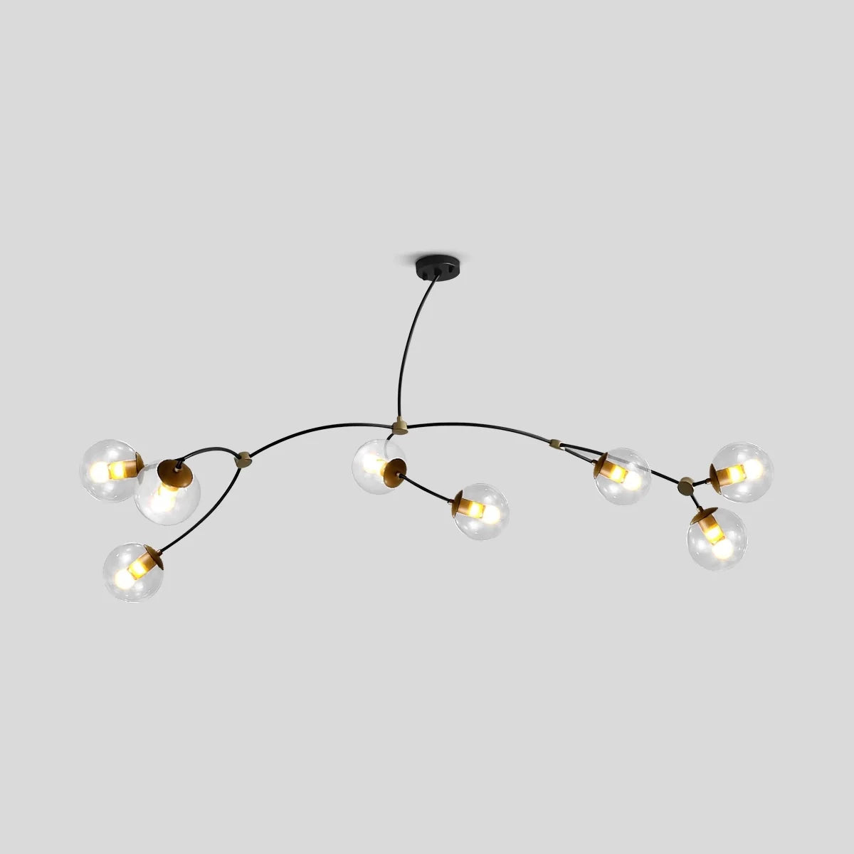 Minimalist Sputnik Globe Glass Chandelier