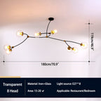 Minimalist Sputnik Globe Glass Chandelier