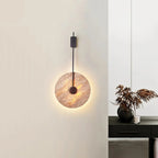 Travertine Disc Wall Lamp