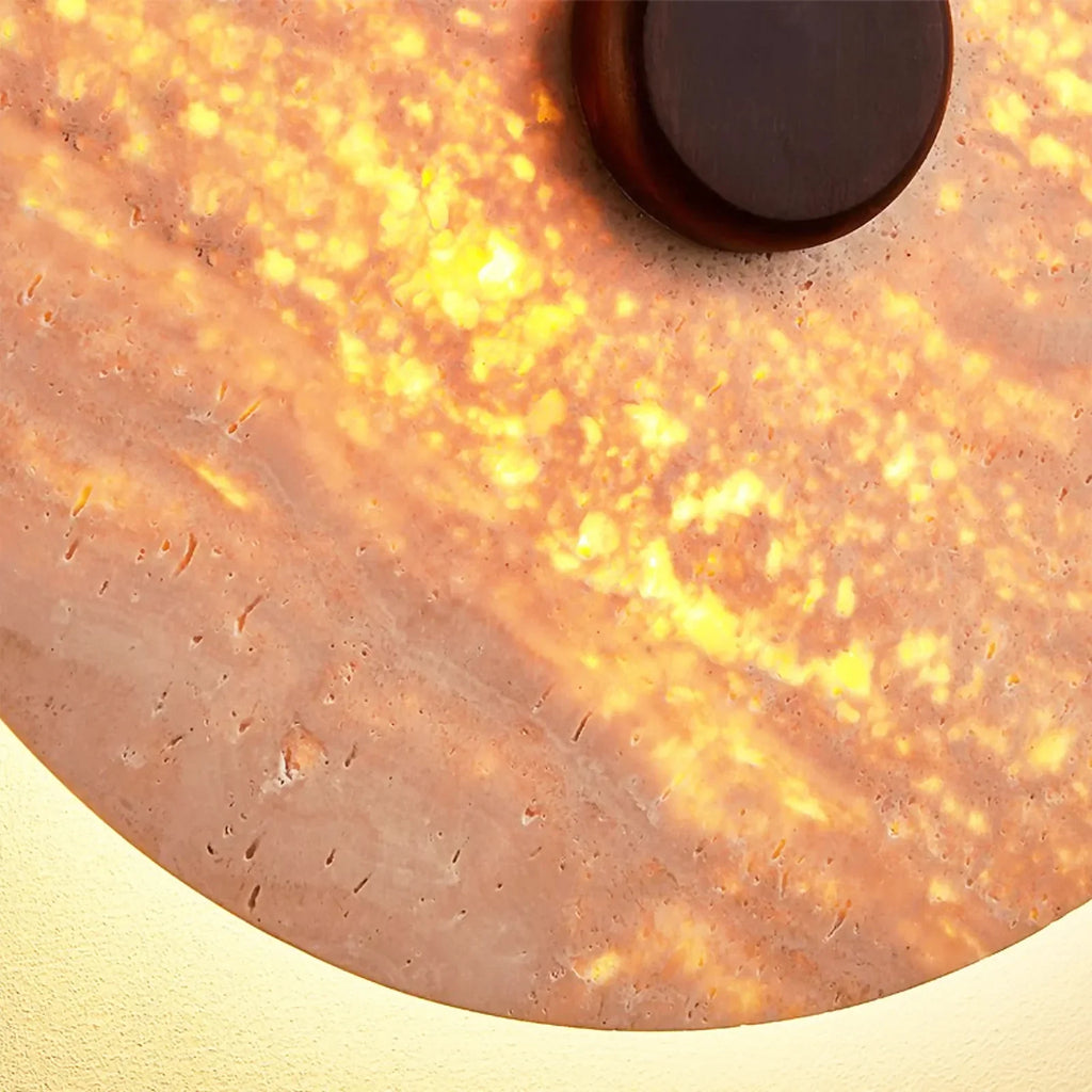 Travertine Disc Wall Lamp
