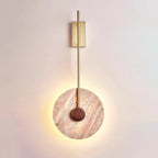 Travertine Disc Wall Lamp
