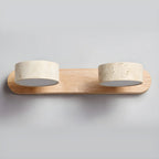 Travertine Duo Wood Wall Light