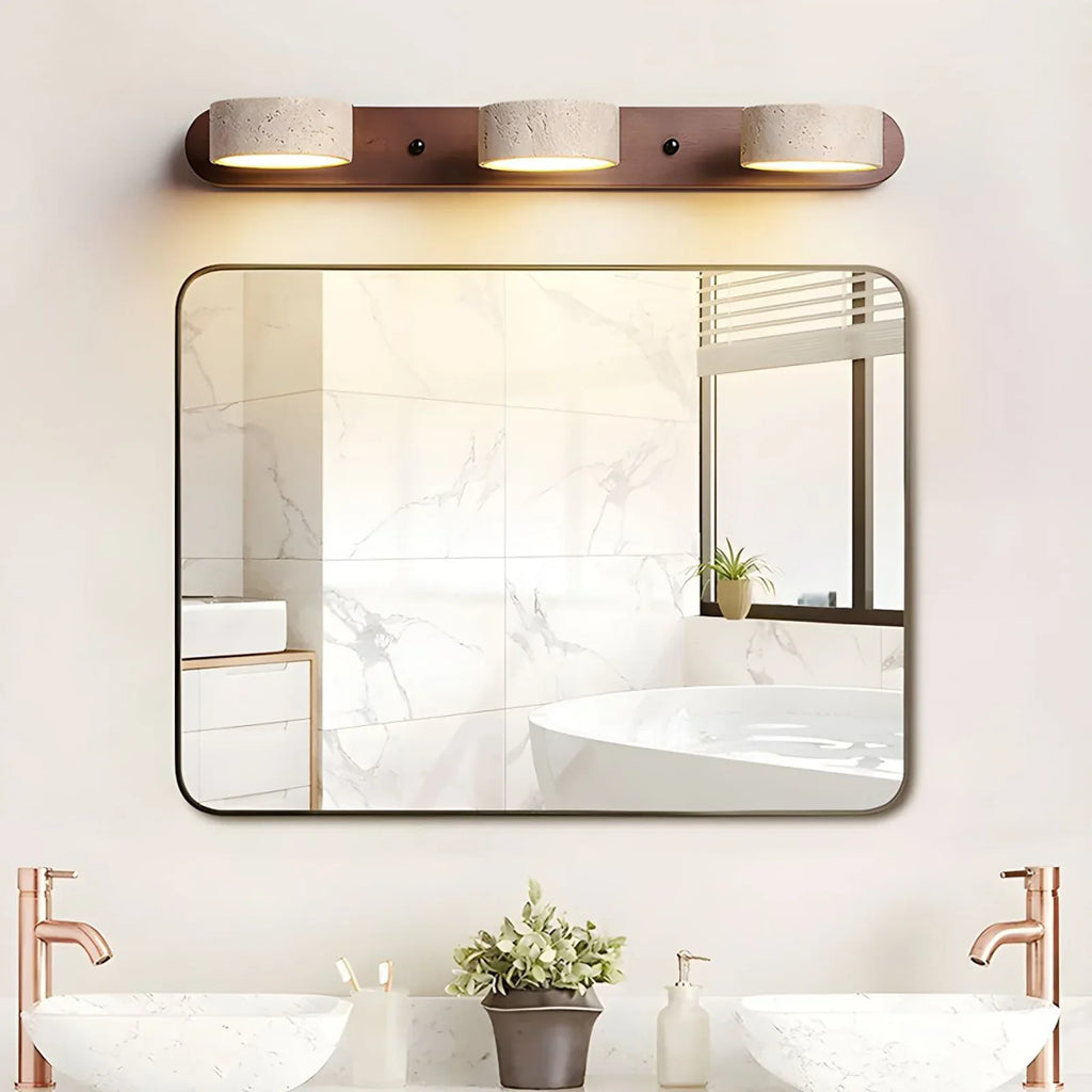 Travertine Duo Wood Wall Light