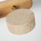 Travertine Duo Wood Wall Light