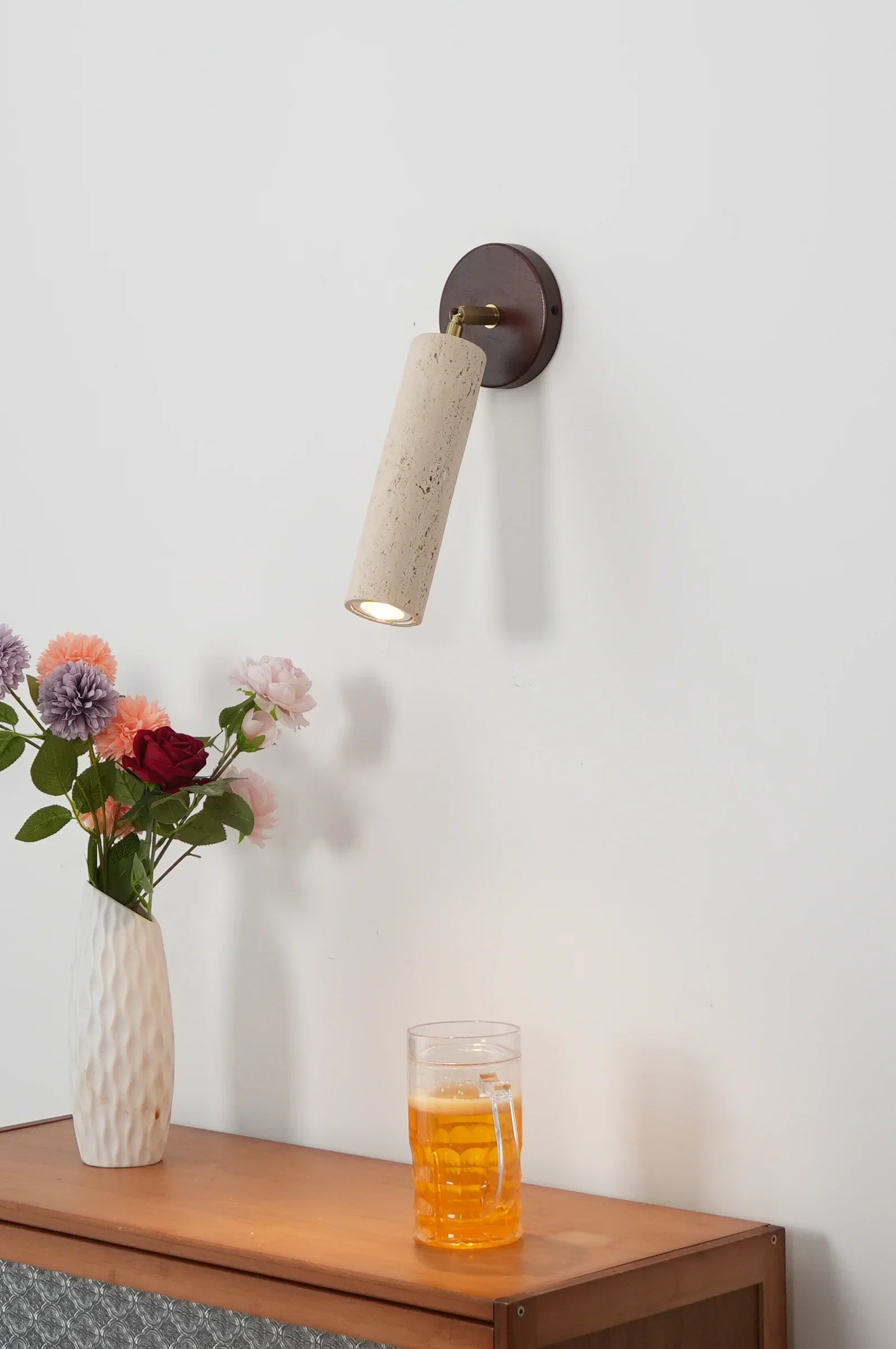 Travertine Mireille Wall Lamp