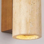 Travertine Square Round Column Wall Lamp